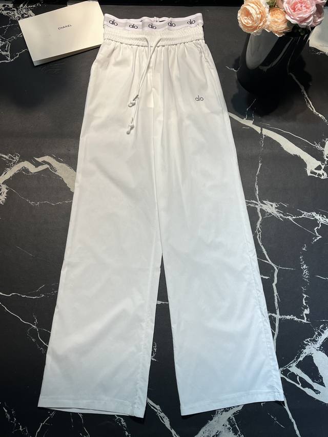 Casual Pants Alo 25 Spring And Summer New Logo Jacquard Elastic Webbing Letter P
