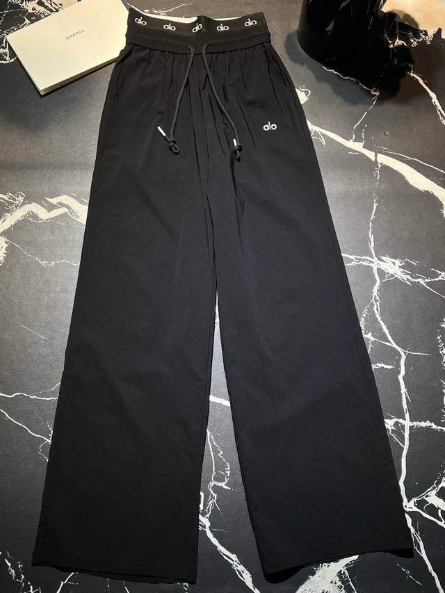 Casual Pants Alo 25 Spring And Summer New Logo Jacquard Elastic Webbing Letter P