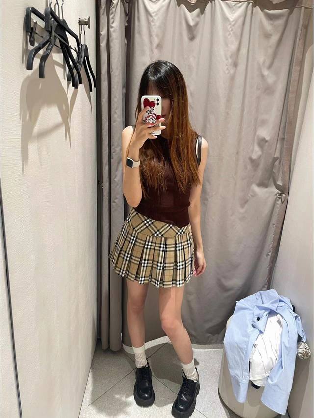 Skirt Bur 24 Autumn And Winter New High Waist Hot Girl Plaid Pleated Skirt Color