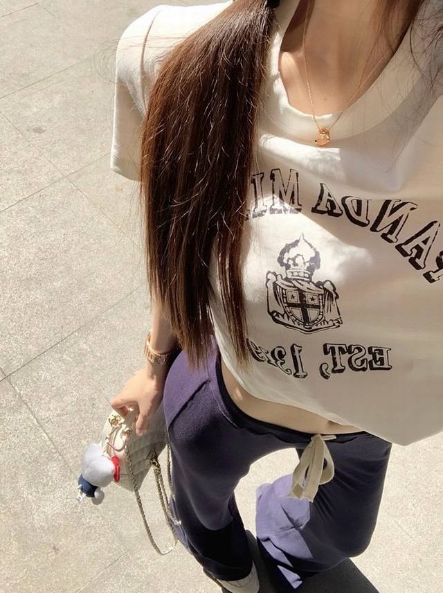 prad* American Simple Letter Short Sleeves The Core Item For All Seasons Is T