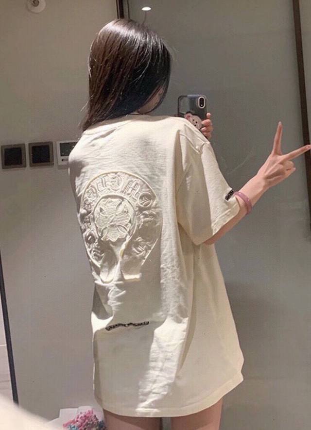 chroe Heart Heavy Embroidery Short Sleeves Double Yarn Soft And Delicate Chro