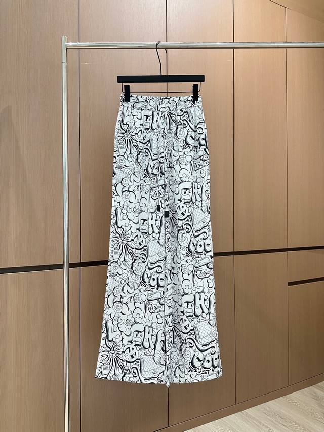 Hot Item In Stock Original Quality Chane* 25 New Style Printed Casual Pants Vers