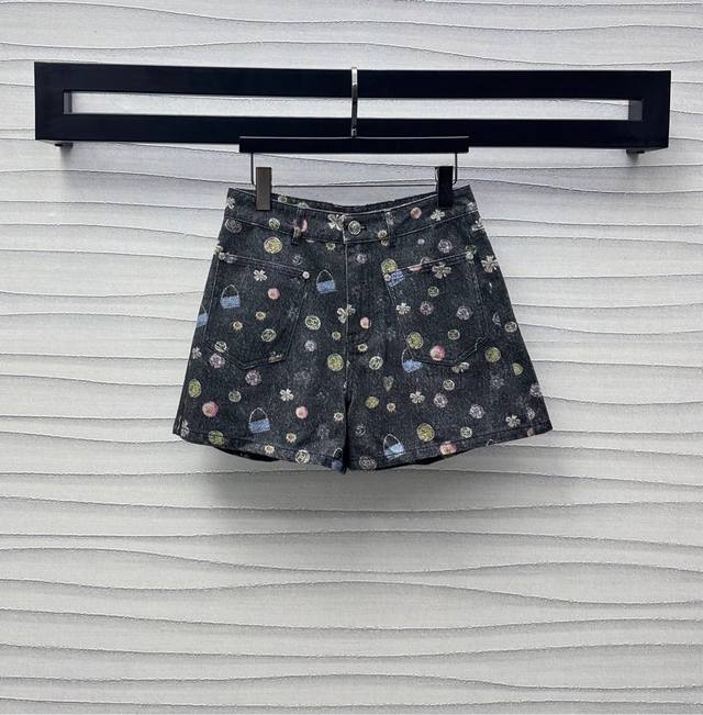 chane*2025 New Arrivals Colorful Printed Denim Shorts Customized Yb Imported