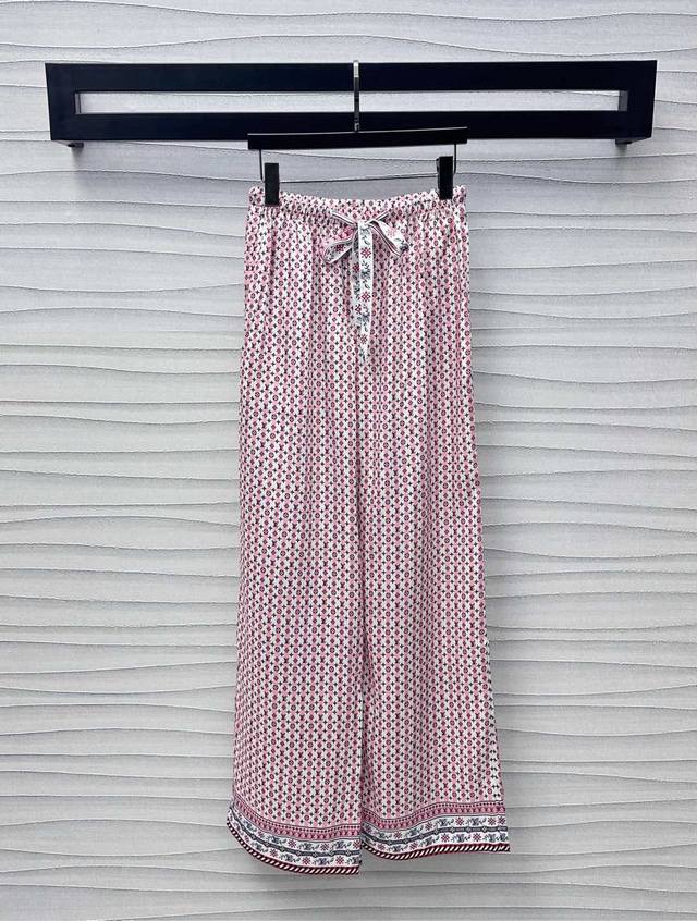 louis Vuitto*2025 New Arrivals Printed Drawstring Trousers Customized Yb Impo