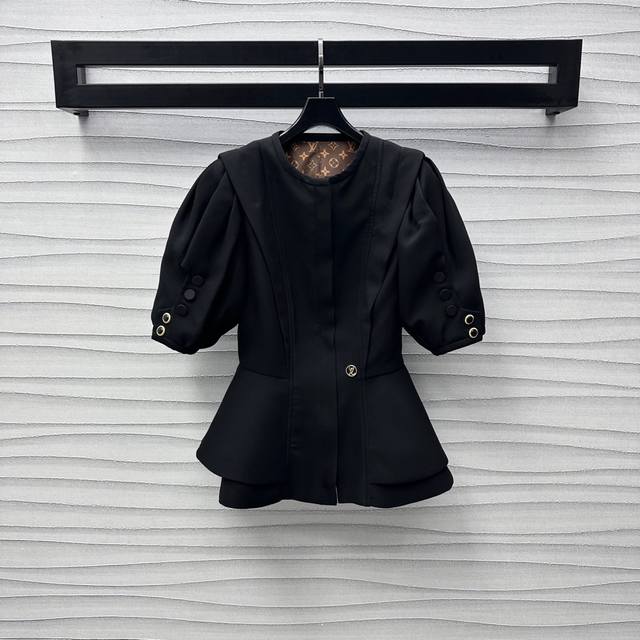 louis Vuitto*2025 New Arrivals Ruffled Lace Short-Sleeved Tops Customized Yb