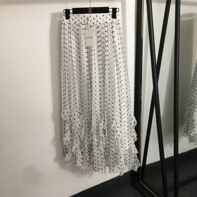 Style No. 20253277 Valentin* New Style Lotus Leaf Hem Polka Dot Print Temperamen