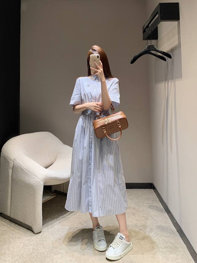 miumi* 25Ss Spring And Summer New Style Refreshing College Style Elastic Wais