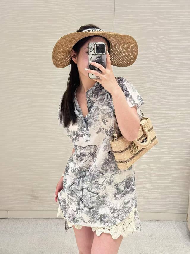 dio* 25Ss Spring/Summer New Jouy Animal Print Shirt | Exclusive Yb Developmen