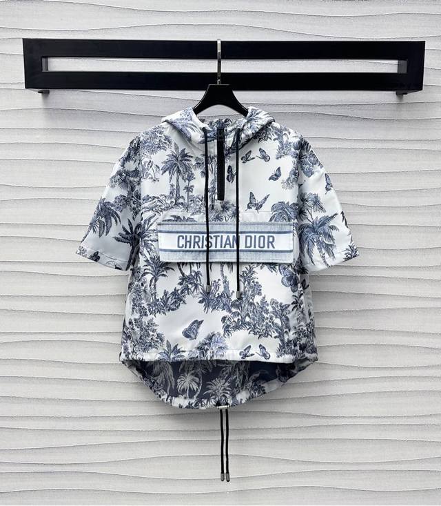 dio*2025 New Arrival Jacquard Hooded Short-Sleeved Jacket Customized Yb Impor