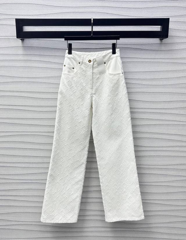 louis Vuitto*2025 New Arrival Jacquard Denim Trousers Customized Yb Imported
