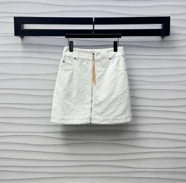louis Vuitto*2025 New Arrival Jacquard Denim Skirt Customized Yb Imported Twi