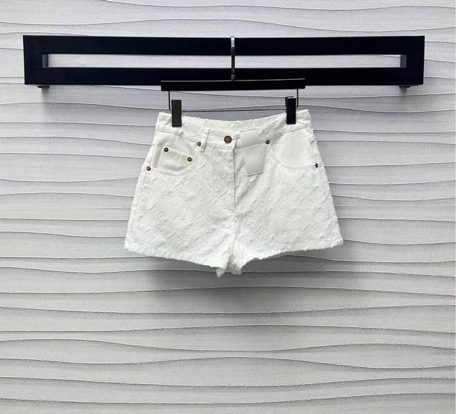 louis Vuitto*2025 New Arrival Jacquard Denim Shorts Customized Yb Imported Tw