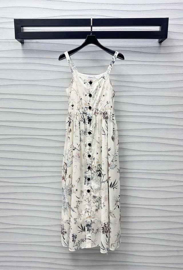 dio*2025 New Arrivals Printed Suspender Dress Customized Yb Imported Cotton M
