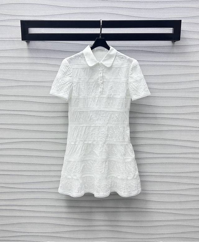 celin*2025 New Arrival Jacquard Hollow Dress Customized Yb Imported Twill Cot