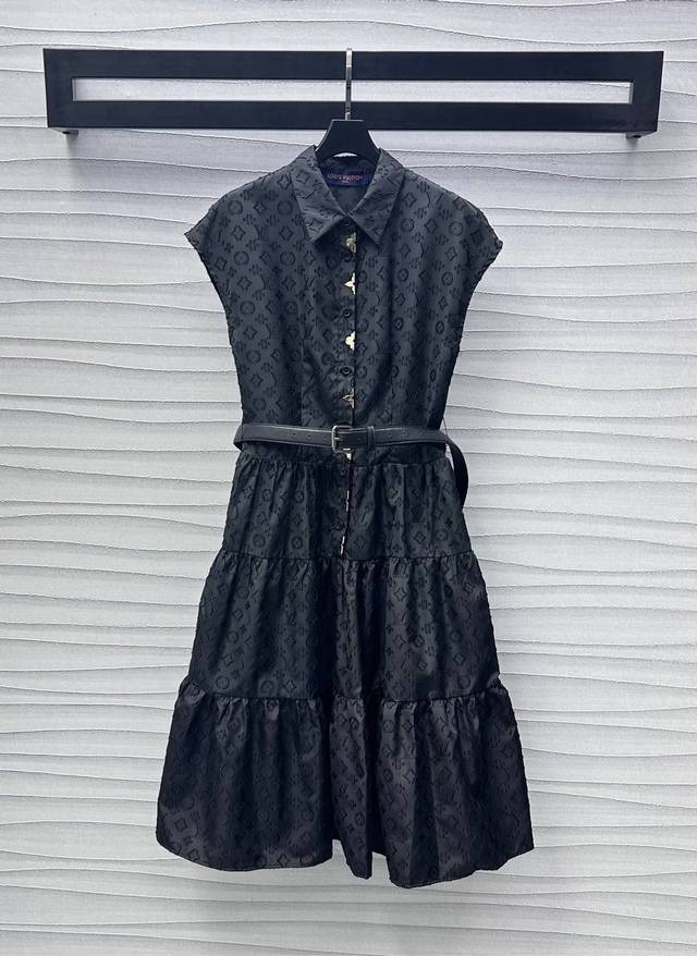 louis Vuitto*2025 New Arrival Jacquard Belt Dress Customized Yb Imported Jacq
