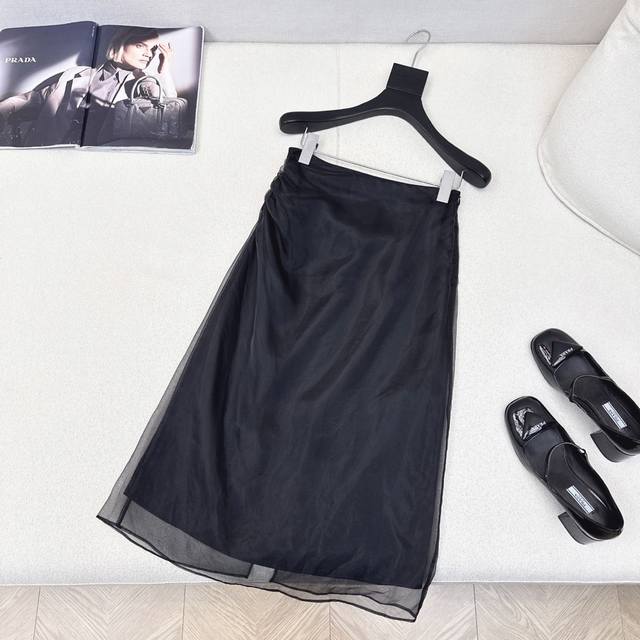 All-Match Pd 25Ss The Latest Spring And Summer Double-Layered Hip Skirt High Wai