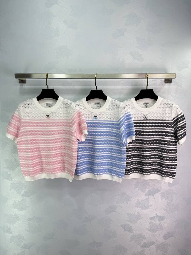 chane*2025 Spring And Summer New Classic Stripe Design Three Colors Available