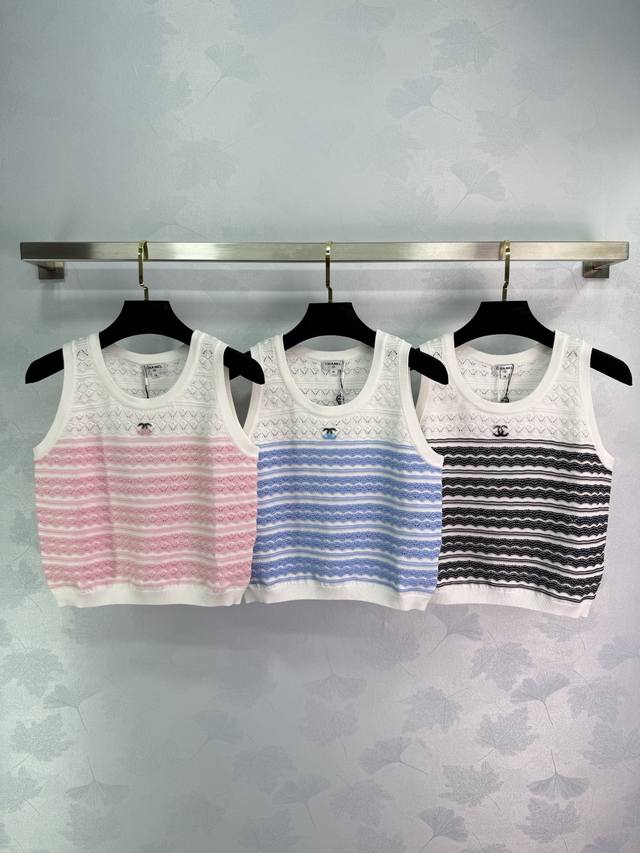 chane*2025 Spring And Summer New Classic Stripe Design Three Colors Available