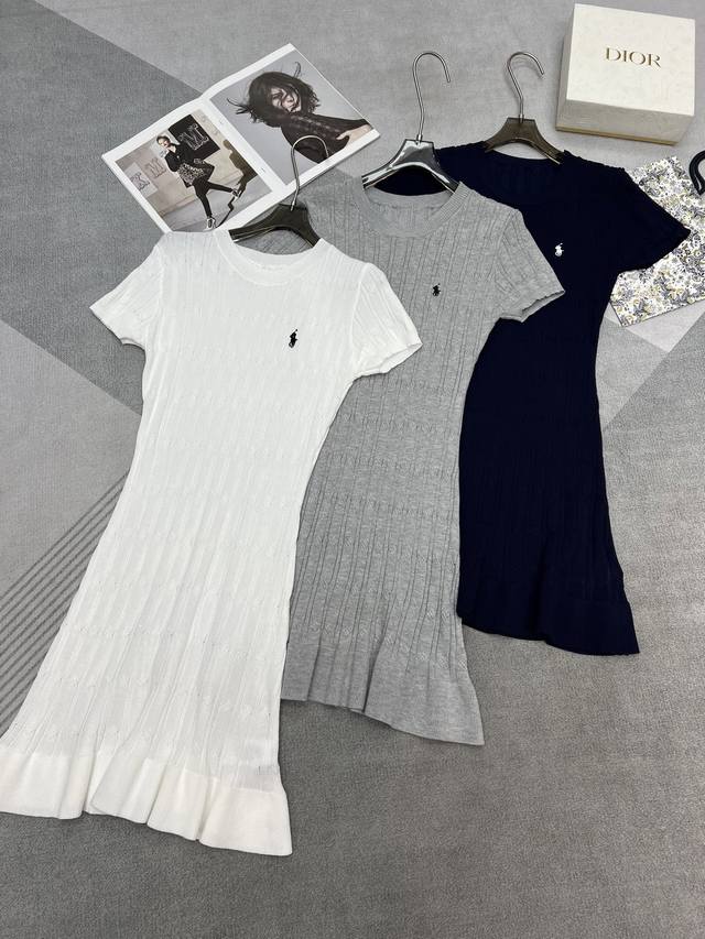 High Quality Raff 2025 Summer Series Three-Dimensional Cable Knitted Dress Class