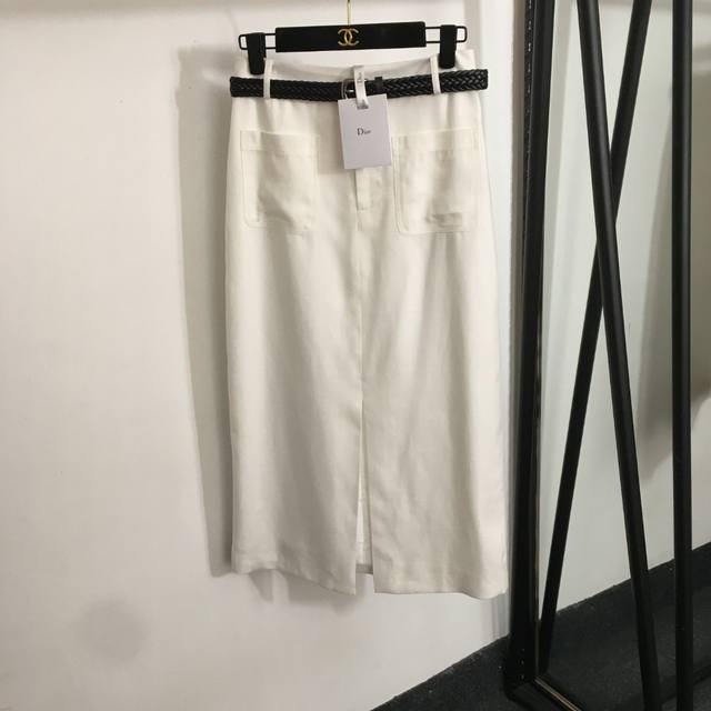 Style No. 20253264 Dio* New Temperament Commuter High Waist Slit Suit Skirt With