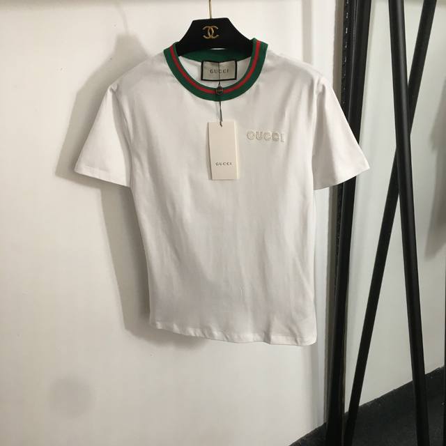 Style No. 20253238 Gucc* New Logo Embroidery Patch Red And Green Striped Ribbon