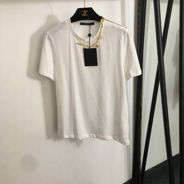 Style No. 20253231 Lv* New Hardware Chain Logo Decorated Shoulder Zipper Slit Ca