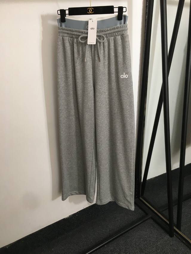 Style No. 20253227 Alo New Logo Printed Ribbon Stitching High Waist Casual Wide