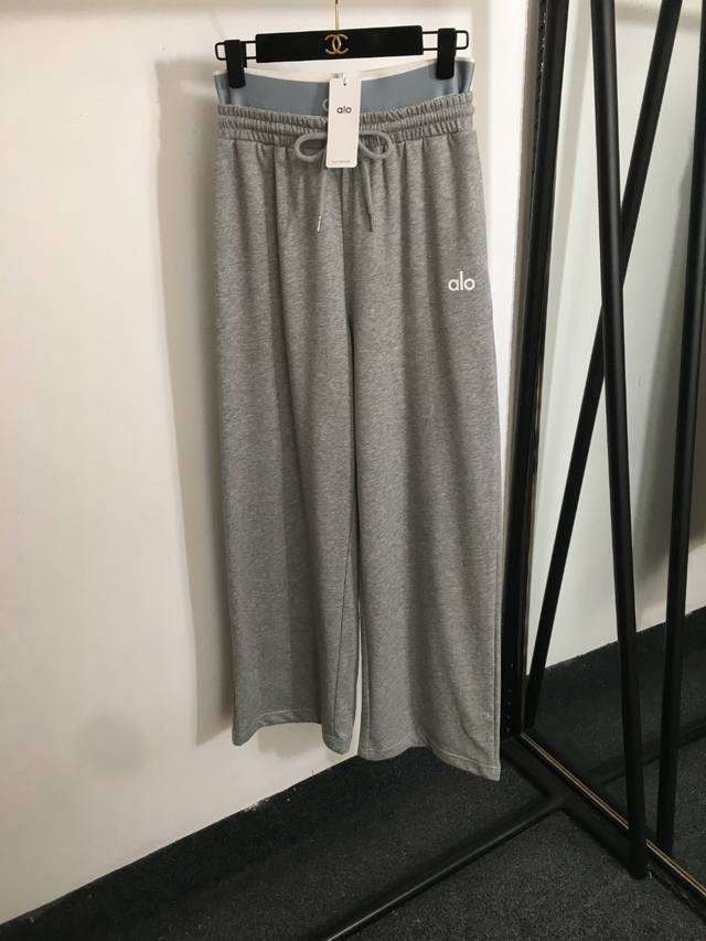 Style No. 20253227 Alo New Logo Printed Ribbon Stitching High Waist Casual Wide