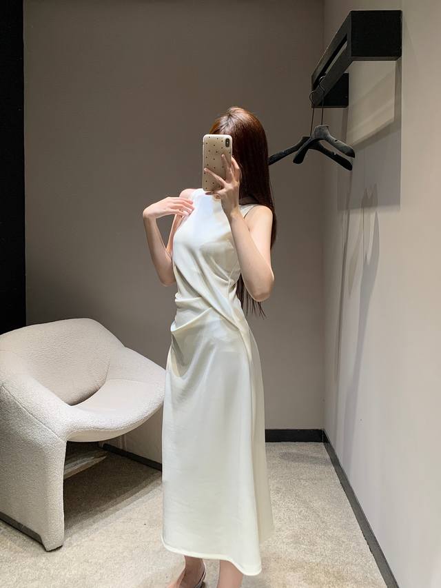 25Ss Summer New Style Waist Pleated Sleeveless Vest Dress | Exclusive High Ve