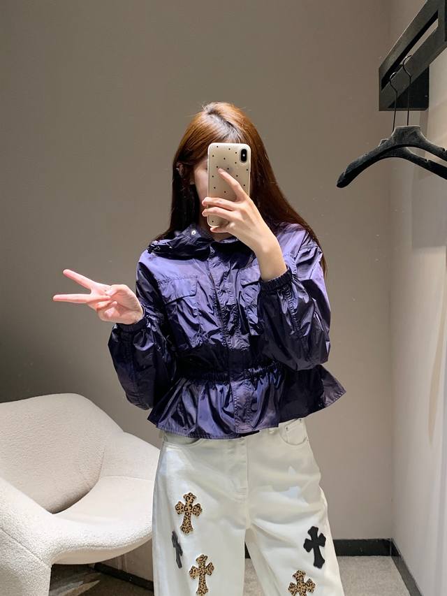 moncle* 25Ss New Spring And Summer Waisted Hem Hooded Sun Protection Jacket |