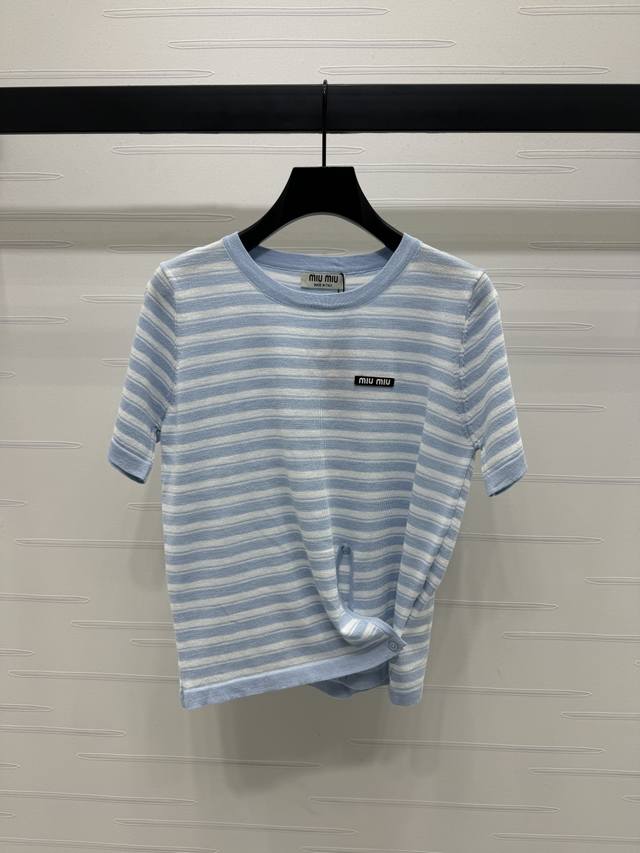 New Original High-End Quality Miumi*2025 Spring And Summer Latest Series Striped