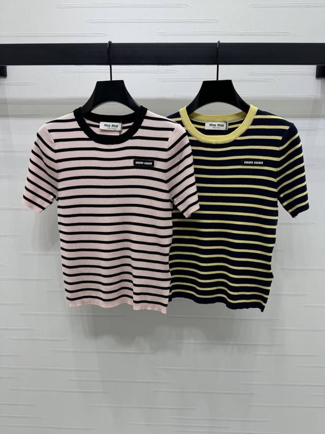New Original High-End Quality Miumi*2025 Spring And Summer Latest Series Striped