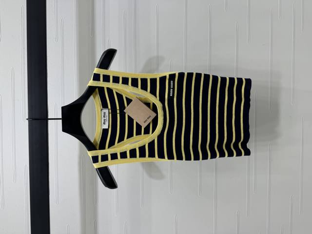 New Original High-End Quality Miumi*2025 Spring And Summer Latest Series Striped