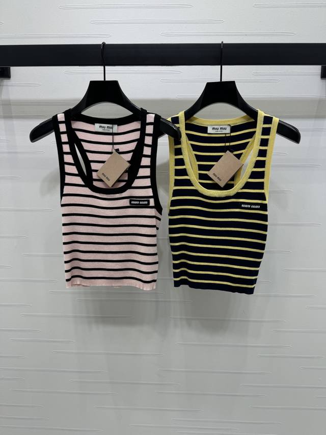 New Original High-End Quality Miumi*2025 Spring And Summer Latest Series Striped