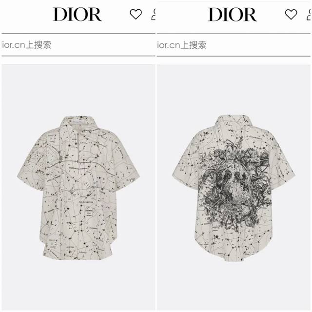 Flash Sale M-3 New Season# Dio Cotton Poplin Zodiac Pattern Shirt Official 14000