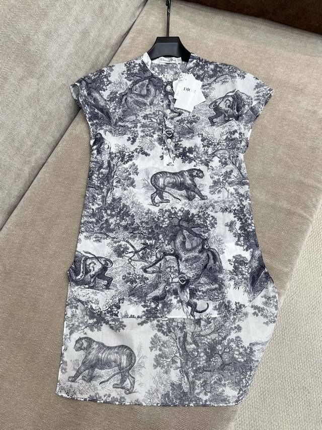 dio* 25Ss Spring/Summer New Jouy Animal Print Shirt | Exclusive Yb Developmen