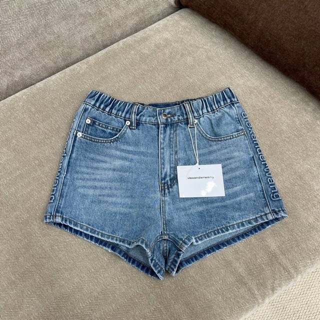 alex*Nder Wang 25Ss Spring And Summer New Fashionable Girls' Side Embossed Le