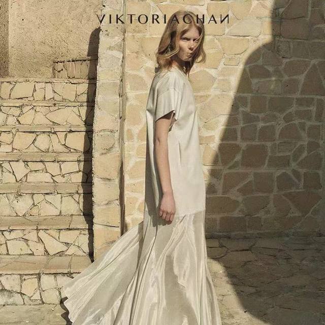 viktoriacha* 2025 Summer New Dress With Single-Breasted Back Design A-Line Sk