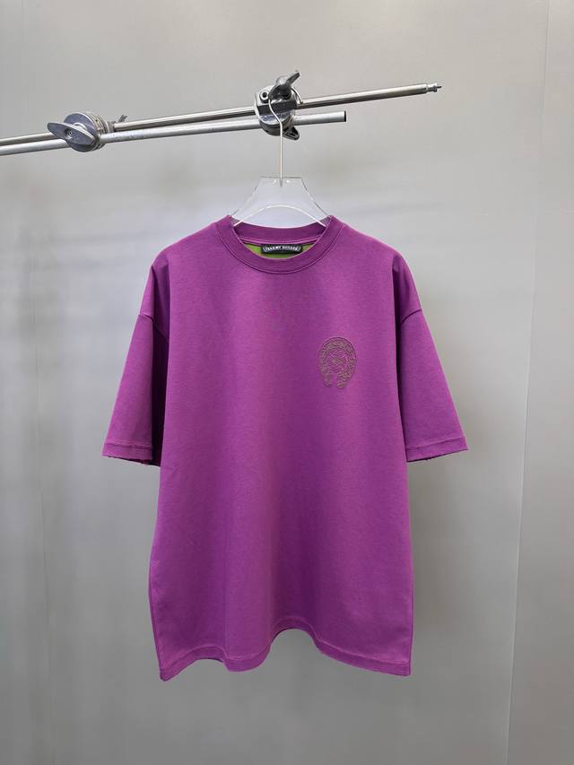 Chrome Hearts New Short-Sleeved T-Shirt Ready-Made Garment Washing, Hanging, Gri