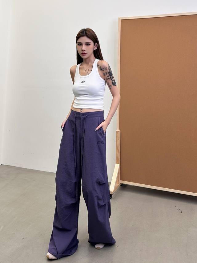 mm6 New Style Casual Pants Classic Embroidery Logo Rayon Blended Special Fabr