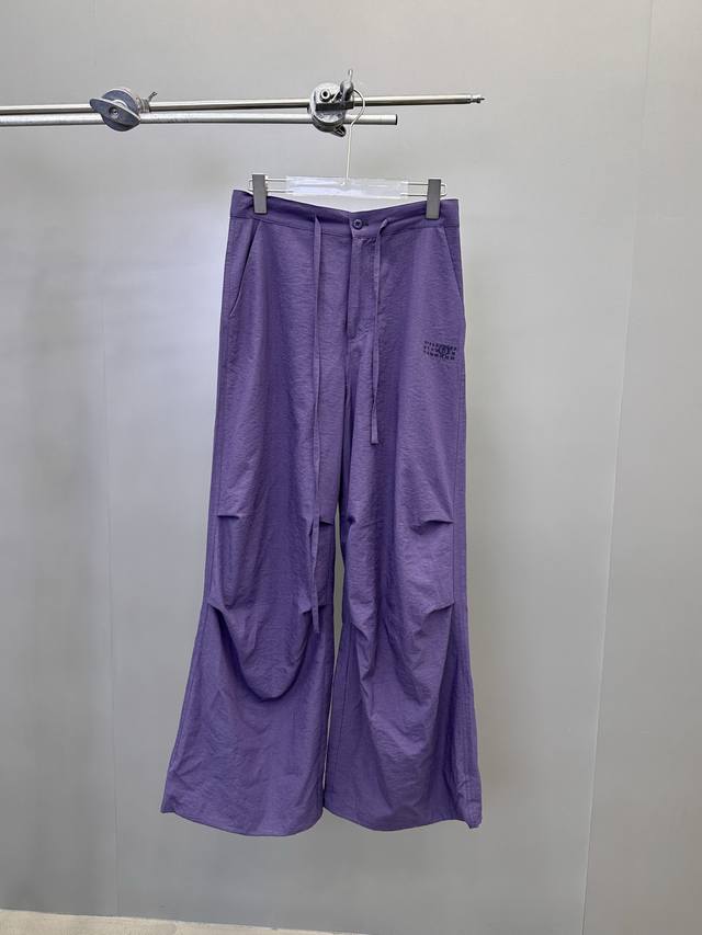 mm6 New Style Casual Pants Classic Embroidery Logo Rayon Blended Special Fabr