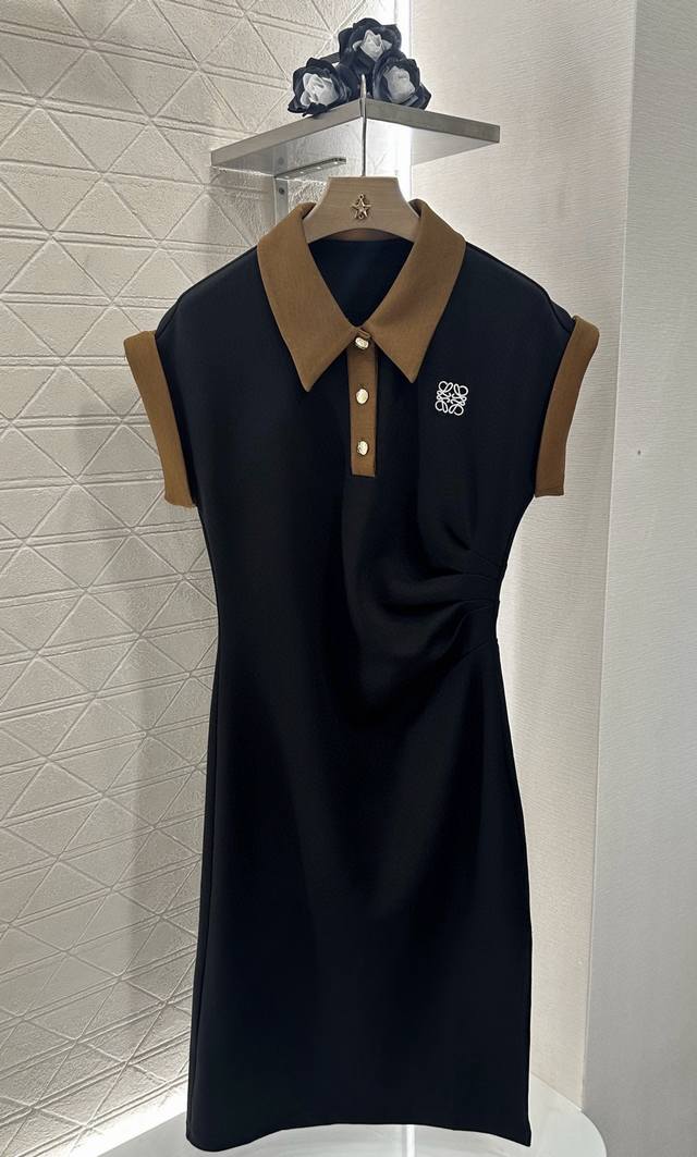 loew*2025 New Arrivals Lapel Short-Sleeved Cotton Dress Customized Yb Twill C