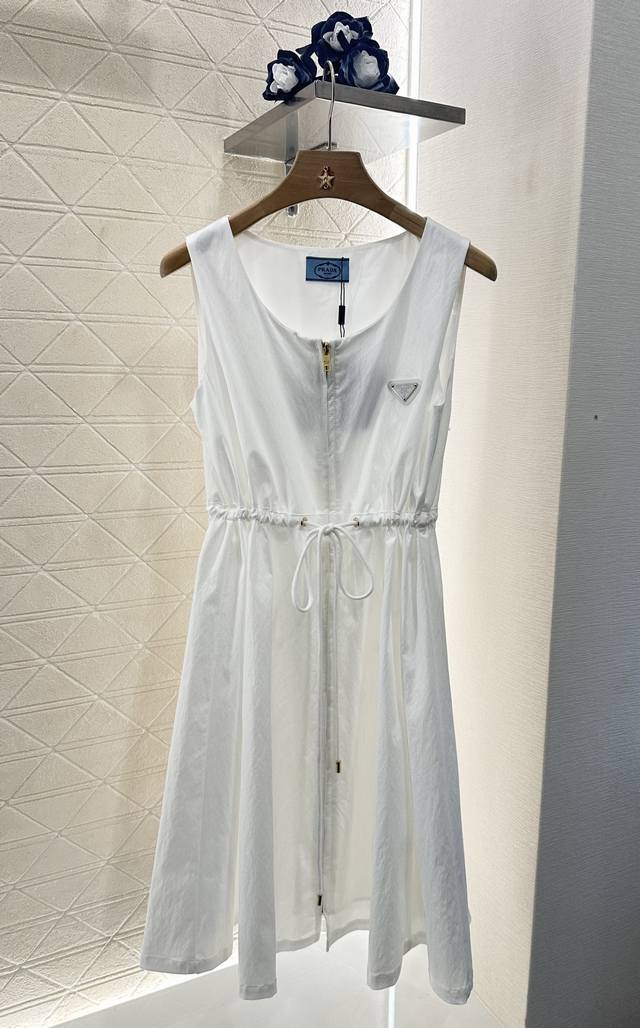 prad*2025 New Arrival Drawstring Work Vest Skirt Customized Yb Imported Cotto