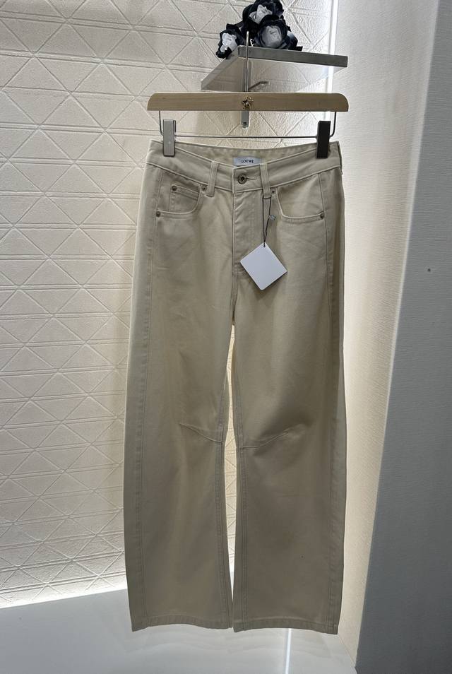 loew*2025 New Arrivals Plain Loose Scimitar Jeans Customized Yb Twill Cotton