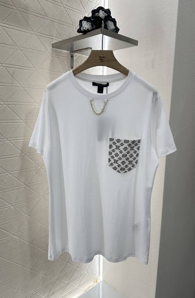 louis Vuitto*2025 New Arrivals Pocket Short Sleeves Customized Yb Mercerized