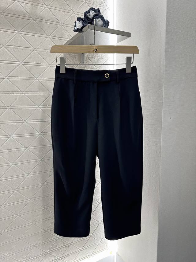 louis Vuitto*2025 New Arrivals Buttoned Carrot Cropped Pants Custom Yb Import