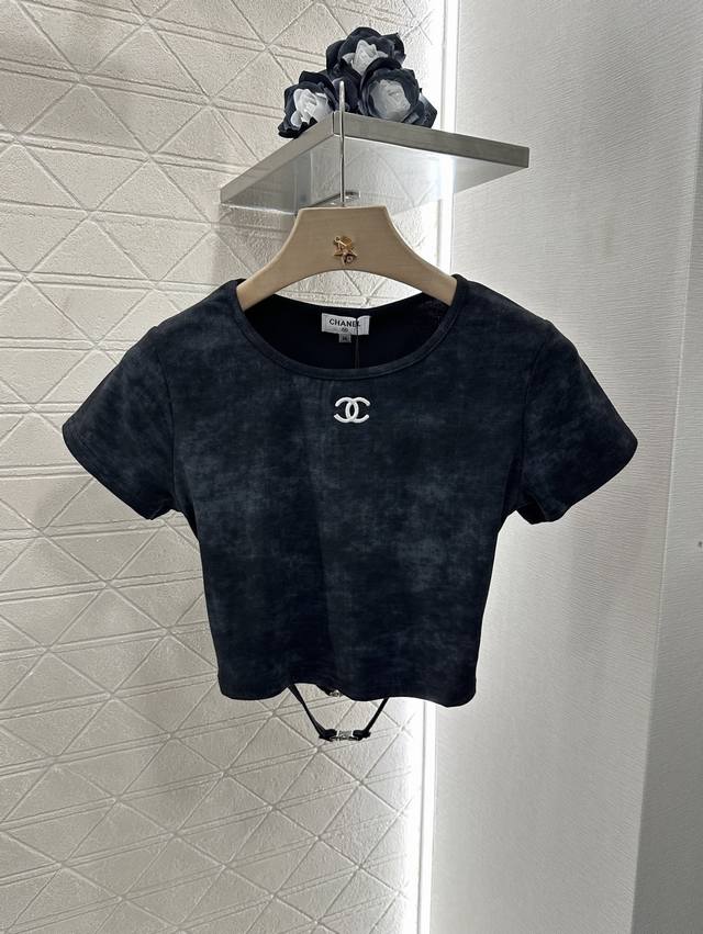 chane*2025 New Arrivals Short Hot Smudge Knitted Top Customized Yb Cotton Yar