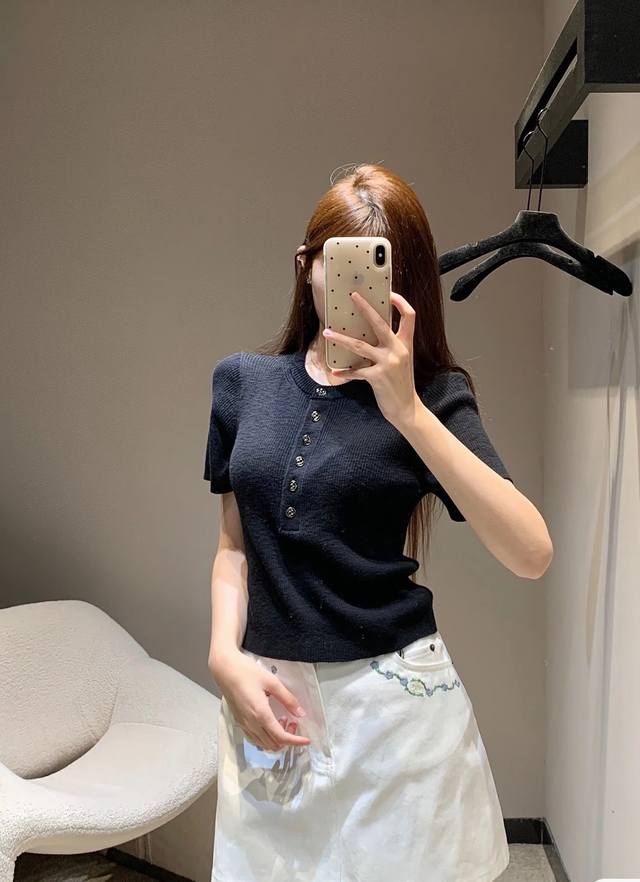 cc Chanel Counter Model High Version Chest Custom Double C Letter Logo Button