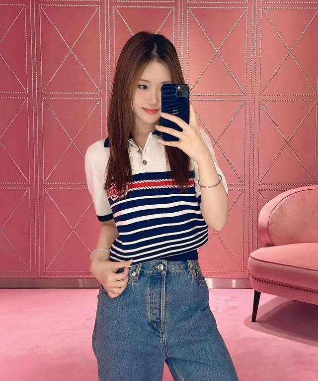 gg Counter Model High Version Chest Double G Letter Logo Pattern Jacquard Lap