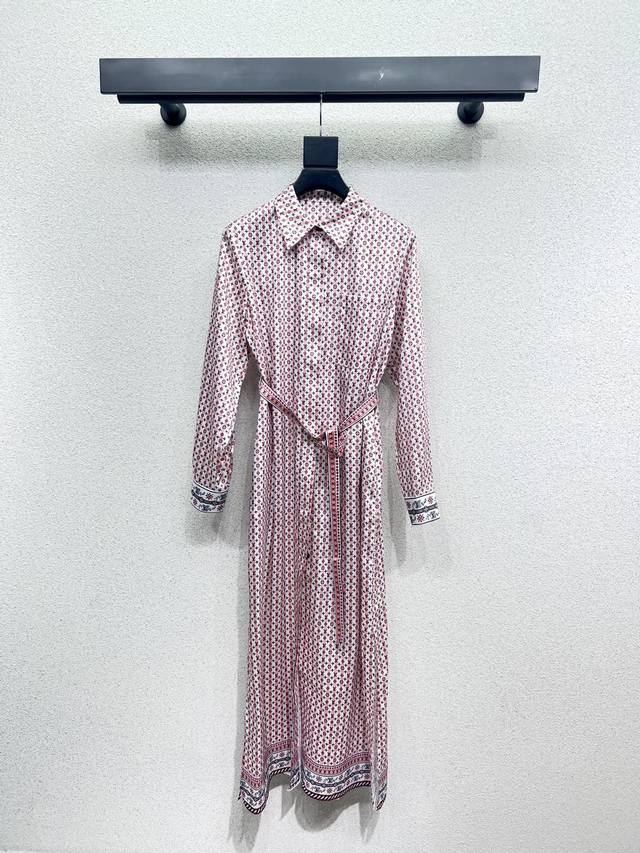 l Home Series Pink Striped Shirt Style Dress Pink Logo Is Perfect For Summer,